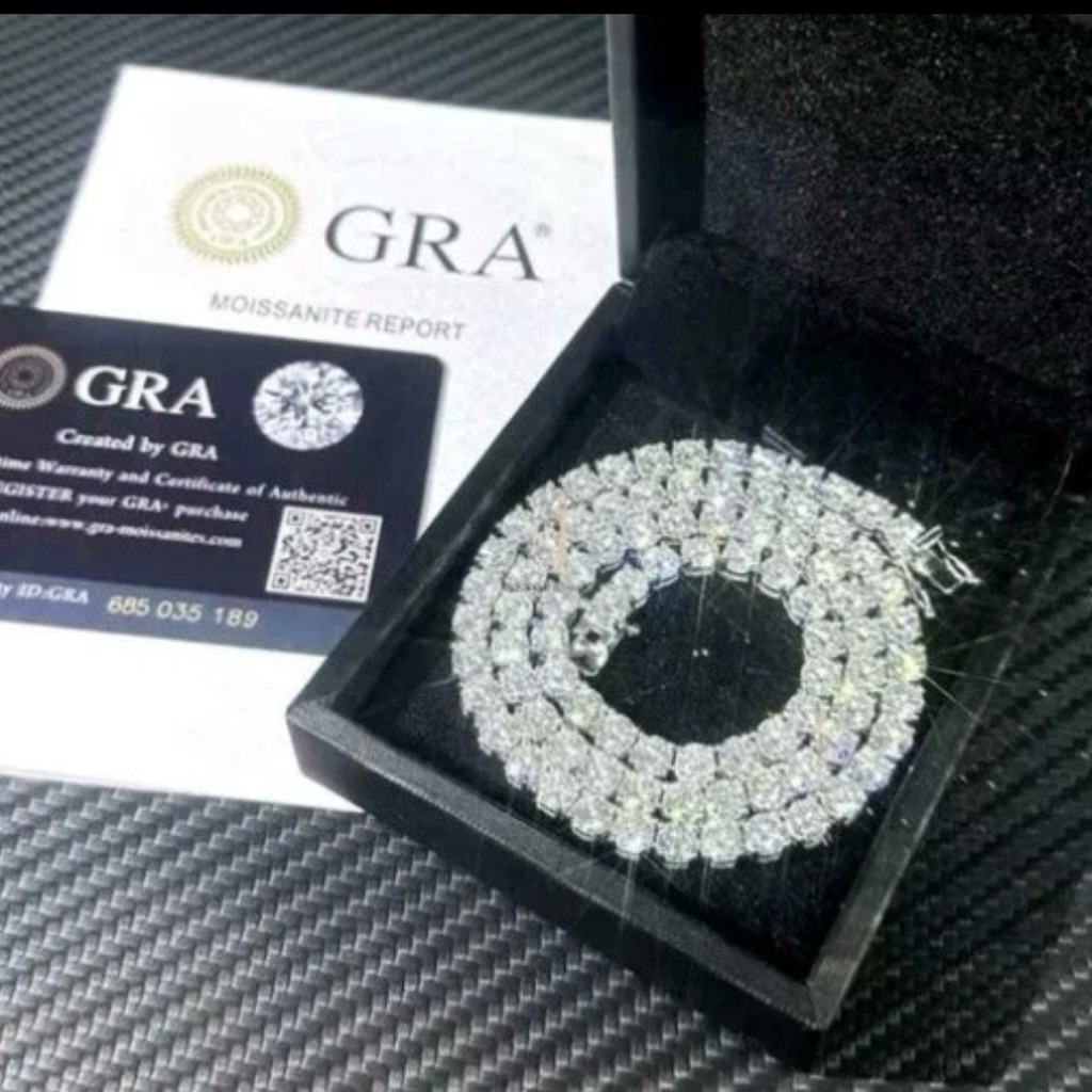 Silver Moissanite Necklace